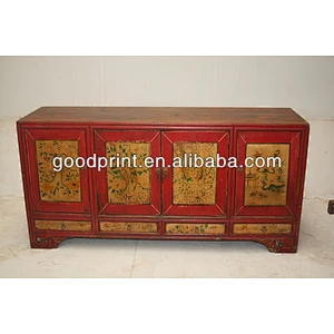 Antique Furniture in living room cabinets/