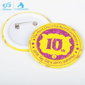 Wholesale custom circular tin button badge/tinplate badge