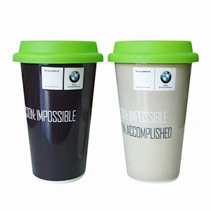 Free Sample Ceramic Hot Water Cup Discolored Ceramic Coffee Mug High Quality Porcelain Cup with Lid