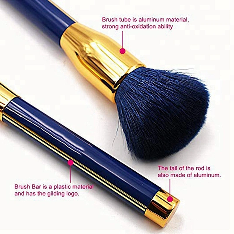 Gradient blue brushes makeup kit best selling gift items 7pcs brush make up set