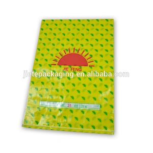 Laminated durable plastic pp woven printed polypropylene bags for rice, candy, feed, sand, fertilizer