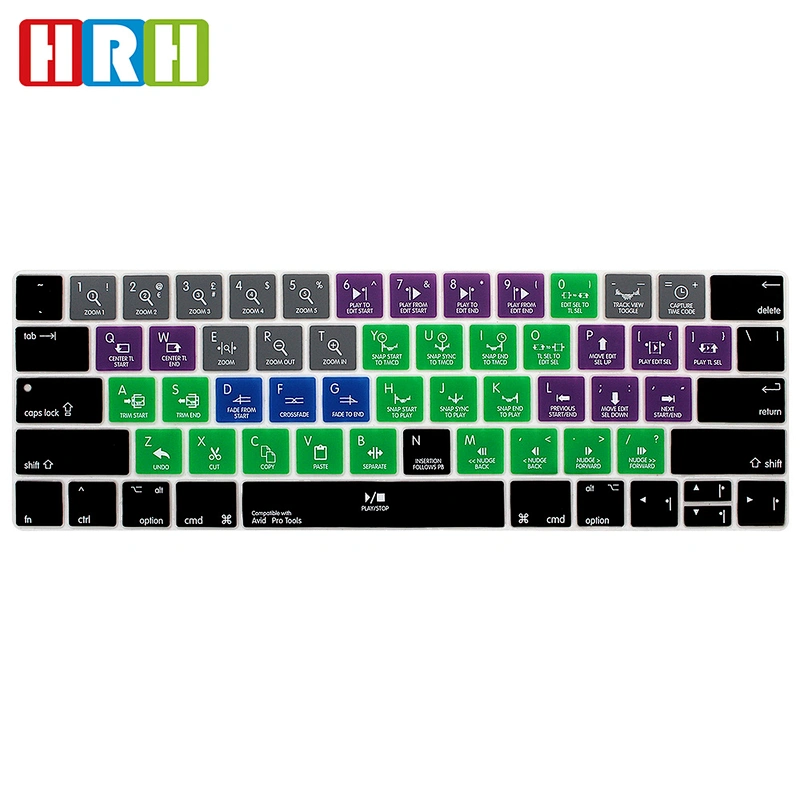 Stock Lot Waterproof Avid Pro Tools Functional silicone keyboard skin for macbook pro touch cover a1706 a1707 keyboard laptop