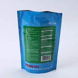 Custom plastic material polyethylene pe bag for Spirulina packaging