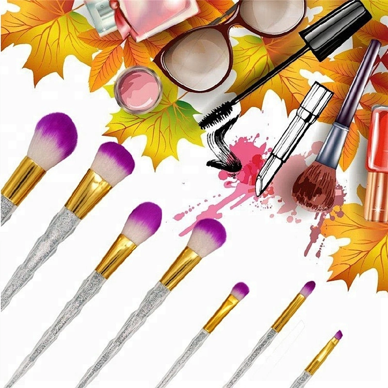 Make Up Powder Make Your Own Brand Diamend Handle 7pcs Makeup Brush Set Beauty High Quality