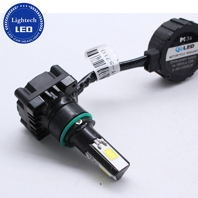 M3S 30W 3Sides Led Motorcycle Headlight H4 Hi/Lo
