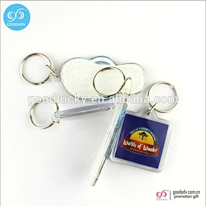 OEM factory promotional gifts plastic keychains tag acrylic blank photo key chains