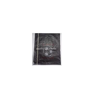 Customized design black printing plain black pp woven packaging bag for sand,garbage,shopping,market