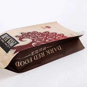 Design printed greaseproof kraft paper bag for food,snack,nuts