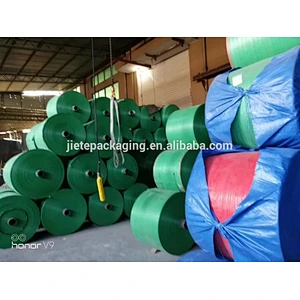 Cheap wholesale tubular pp woven bag fabric roll with laminated and printing
