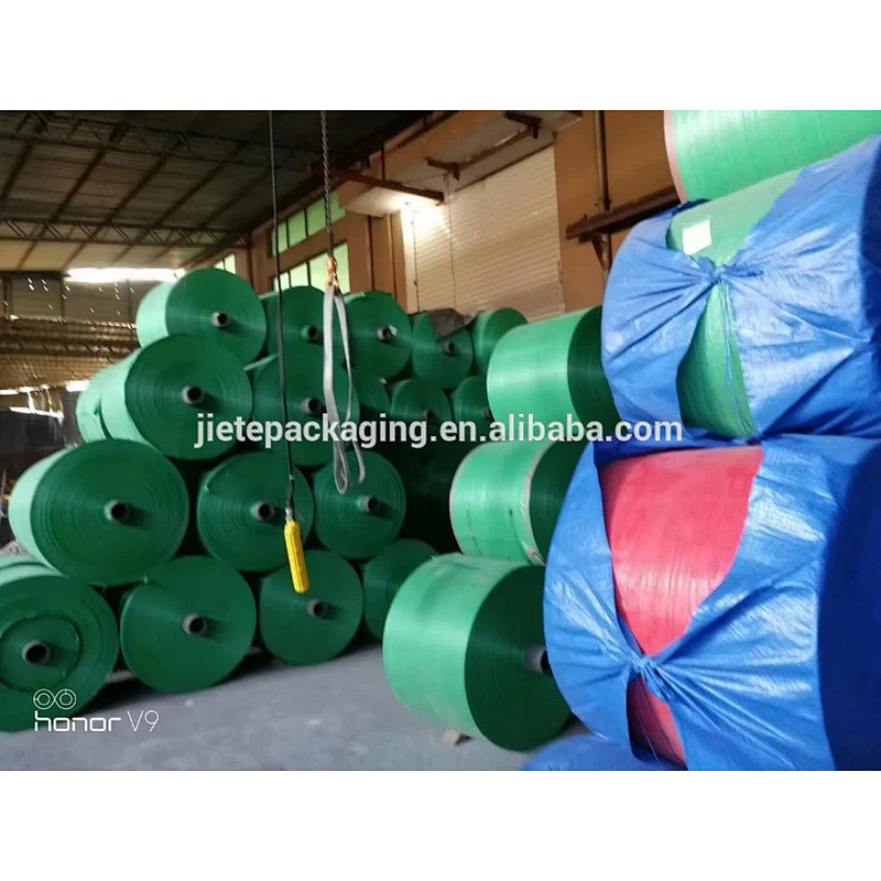Cheap wholesale tubular pp woven bag fabric roll with laminated and printing