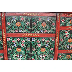 beijing Chinese Antique Tibetan reproduction wood furniture with hand painted