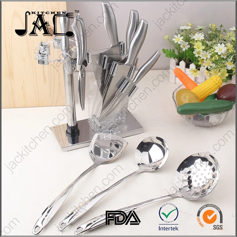 Professional Stainless Steel Kitchen Knife Set With Acrylic Stand