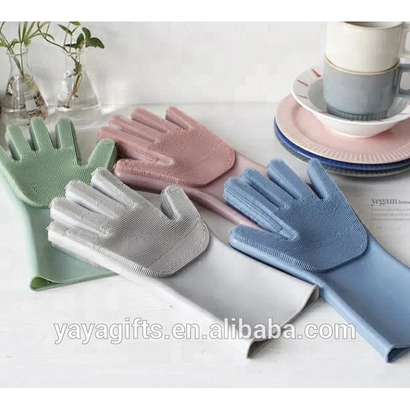 Silicon Dish Scrubber Glove 100% Food Grade Cleaning Dishwashing USA