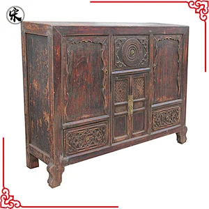 antique reproduction solid wood pine handmade buffet furniture