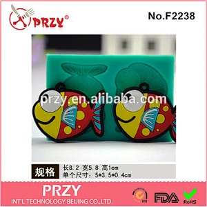 F2238 przy cupcake fish silicone mold for fondant