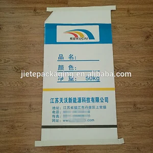 Moisture proof 50kg kraft paper tile adhesive bag with coating pp woven fabric lining