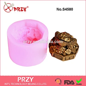 S4580 Toad 3D soap mold,silicone toad mold for soap ,toad silicone plaster clay mold