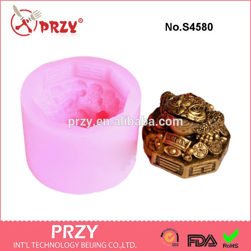 S4580 Toad 3D soap mold,silicone toad mold for soap ,toad silicone plaster clay mold