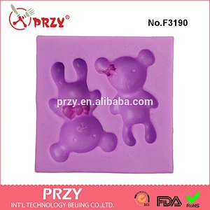 F3190 Winnie the couple handmade chocolate mold silicone mold baking tools kitchen