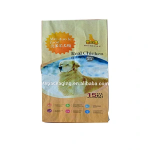 Plastic animal,dog feed bag 15kg pp woven packaging bag