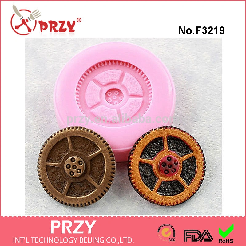 F3219 Steampunk Gear Mold Mould Polymer Clay Resin Wax Jewelry Mold