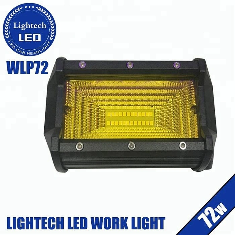 Lightech Wholesale 12v Off-road 5Inch White Amber 72W LED Work Light