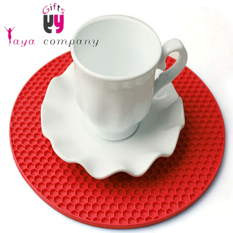 FDA Flexible enought Silicone Cup Mat with multicolor