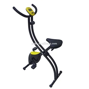 PUKO Folding Adjustable Magnetic Upright Exercise Bike Fitness Machine