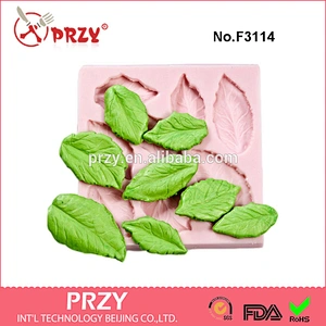 PRZY F3114 Silicone Leaf Mold,Rose Flower Leaf Mold,Sugar Leaf Mold
