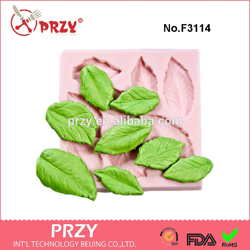 PRZY F3114 Silicone Leaf Mold,Rose Flower Leaf Mold,Sugar Leaf Mold