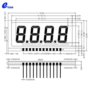 4 digit Custom positive pin connection square LCD display