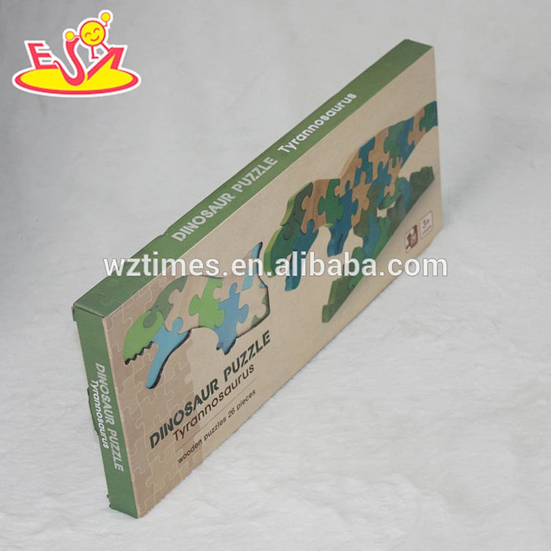 2018 Educational dinosaur design wooden block game for sale W14I034