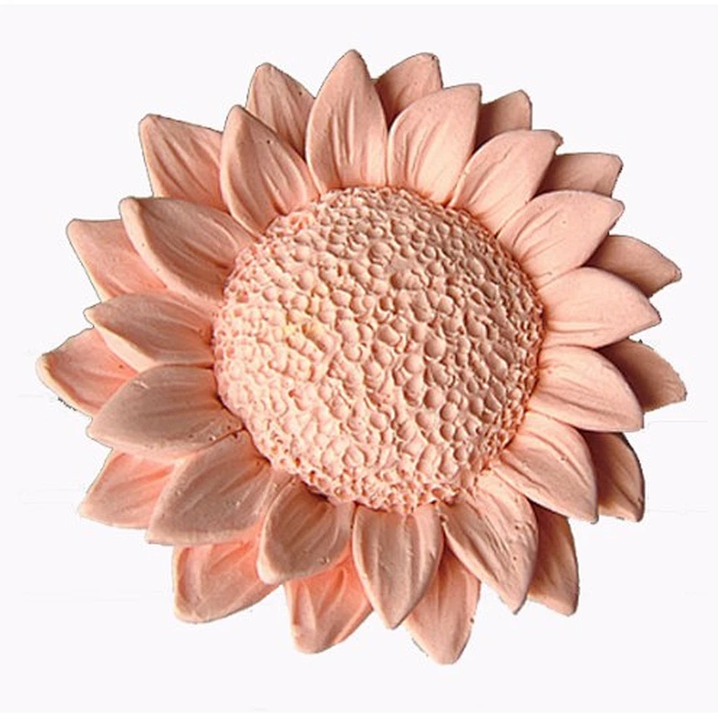 2018 new arrivals gel die 3D Aroma Stone Sunflower Flower Silicone molds for Soap