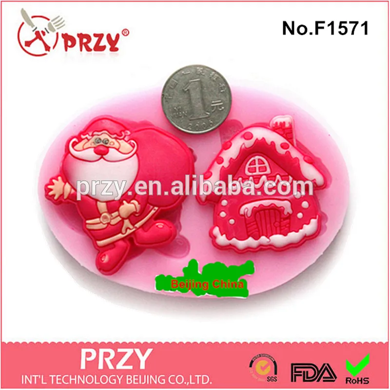 Model F1571 christmas silicone molds factory price for sale