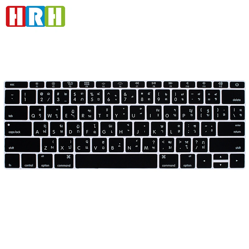 chinese computer laptop cover thai keyboard Silicone cover keyboard For macbook 12 retina english laptop keyboard