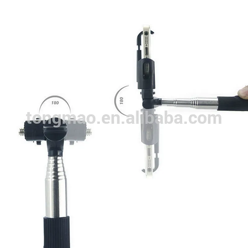 Universal For Mobile Phone Telescopic Stainless Steel handheld mini Selfie Stick