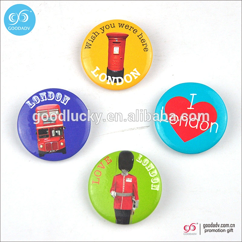 50MM full color printing round Tin badge with safety pin
