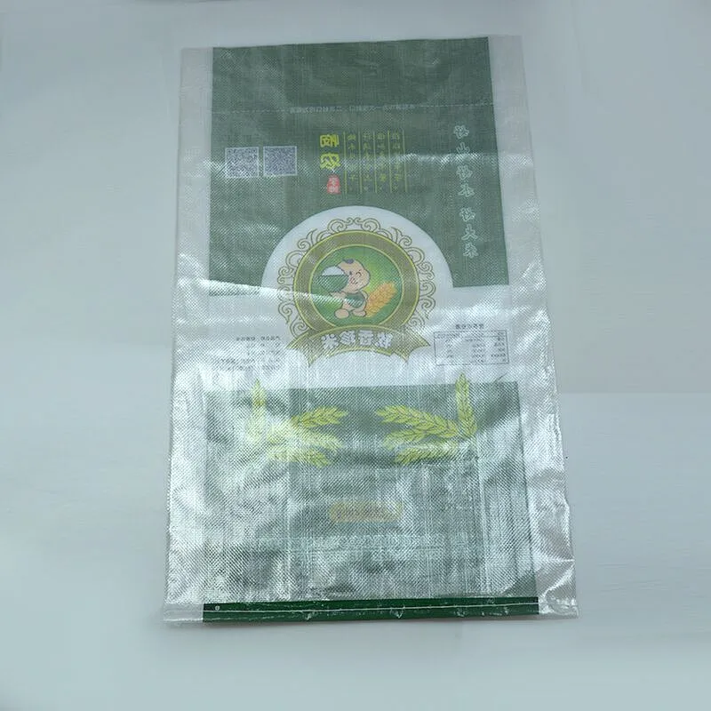 25kg transparent plastic rice bag with design printing for flour, wheat packaging
