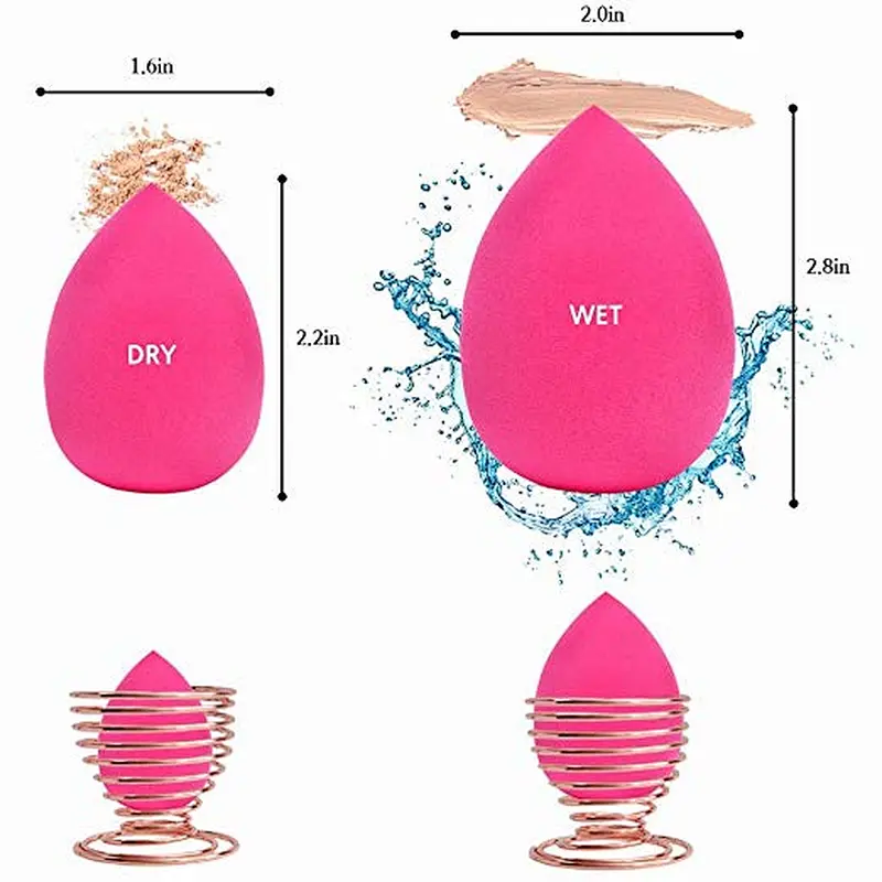 6pc makeup sponge latex free and puff holder
