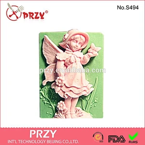 Angel Girl with Butterfly Silicone Soap Mold