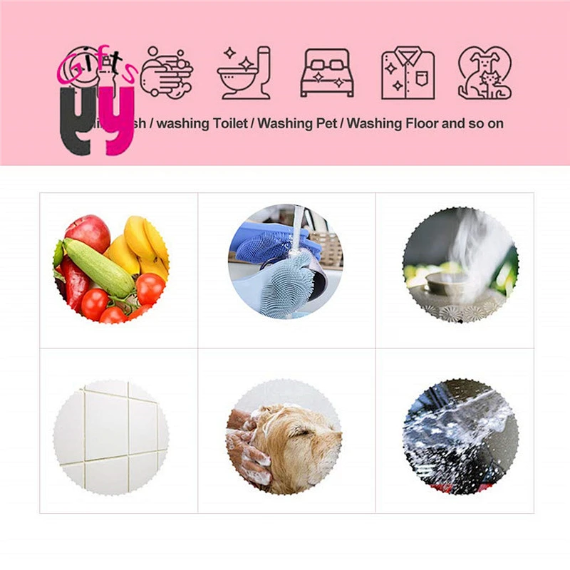 Heat Resistant Silicon Dish Scrubber Glove