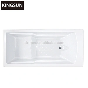 K-1215 Acrylic Drop In White Soaking Folding Bathtub For Adults