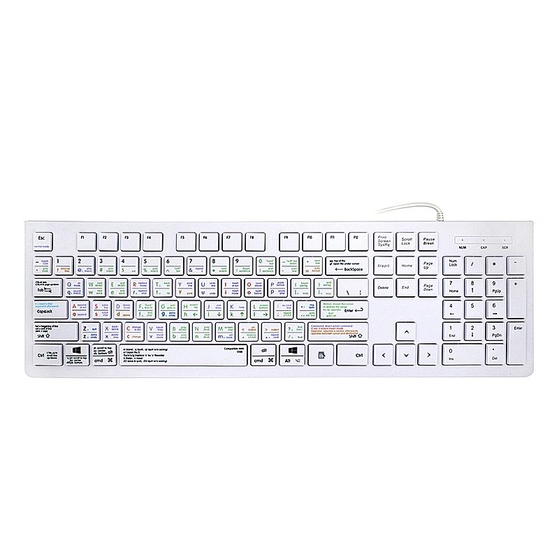 chinese computer film keyboard Custom keyboard printed with shortcut Design vim/dj/ps Factory price for macbook keyboard
