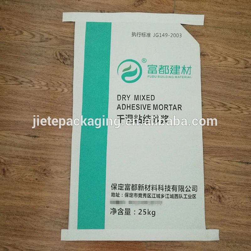 50kg 20kg cement, adhesive for tile kraft paper plastic compound bag size with valve port