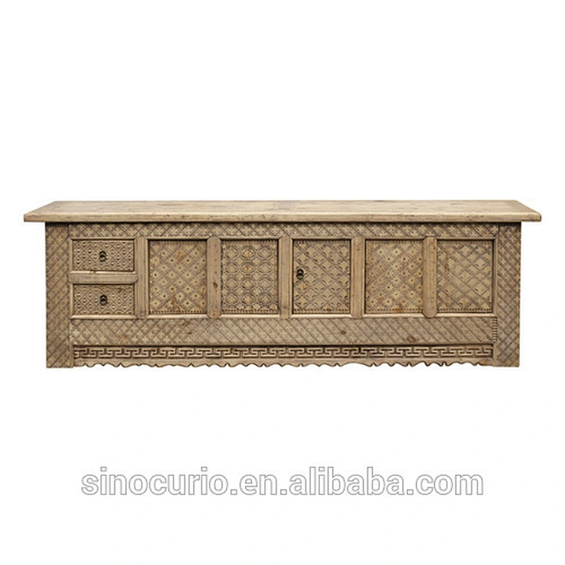 Beijing antique kitchen cabinets design rustic natural buffet sideboard