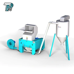 Plastic Recycle cusher line with storage hopper recycle line
