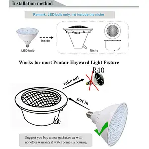 HOTOOK China Supplier LED Marine Underwater Light 120V 35W RGB IP68 Waterproof Par56-E27 Pool Light for Spa Pond Piscina