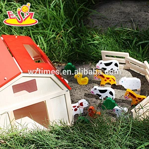 2018 Großhandel Baby aus Holz Bauernhaus Spielzeug diy Kinder aus Holz Bauernhaus Spielzeug, die beliebtesten Kinder aus Holz Bauernhaus Spielzeug W06A156