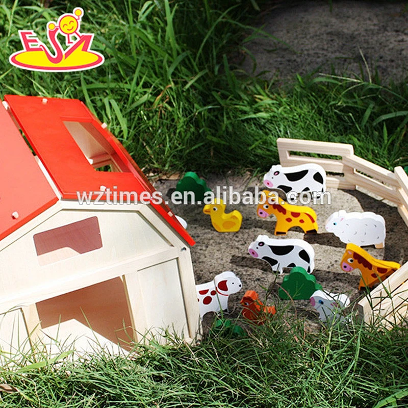 2018 Großhandel Baby aus Holz Bauernhaus Spielzeug diy Kinder aus Holz Bauernhaus Spielzeug, die beliebtesten Kinder aus Holz Bauernhaus Spielzeug W06A156
