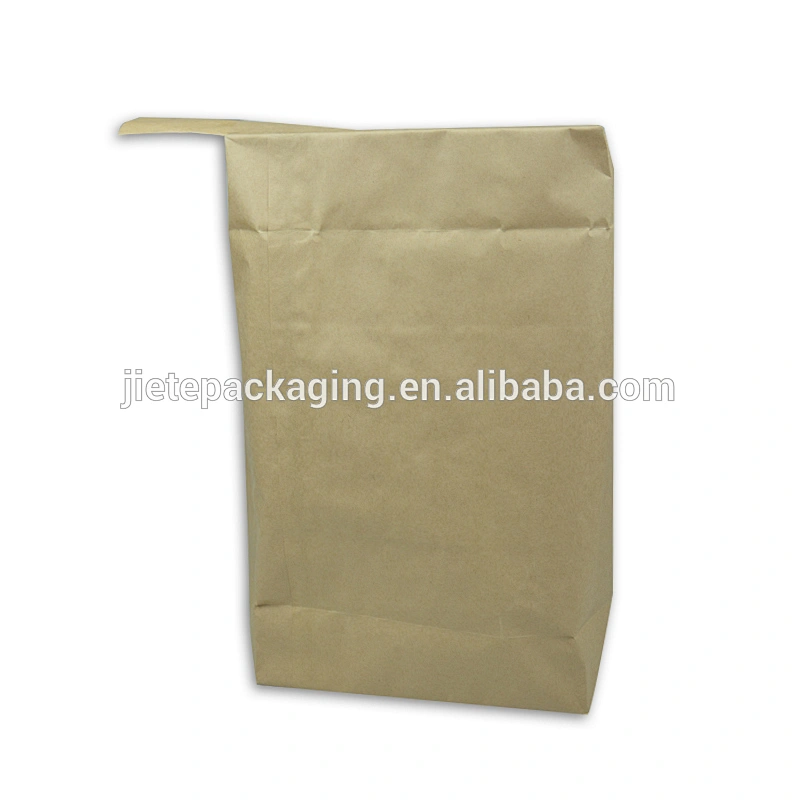 100% high quality environmental protection disposable brown kraft paper valve bags packing cement, putty, chemical powder